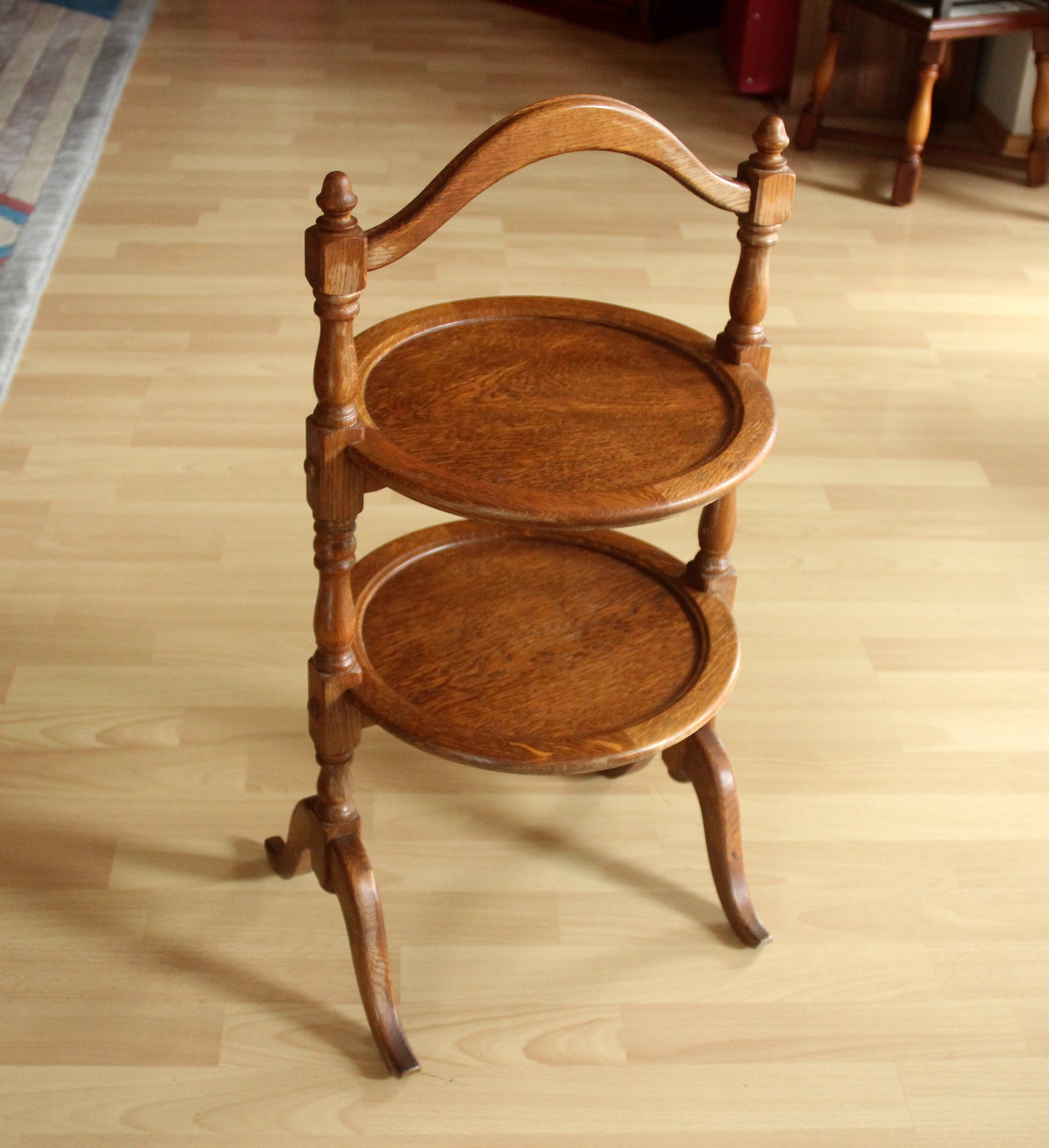 Side table - etagere - handmade of oak wood