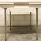 Off-white formica table / 70s cream with a tapered foot drawer
