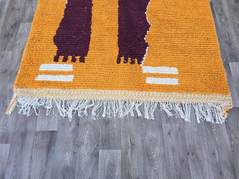 Authentic handmade pure wool rug size 1/2 m