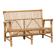 Vintage bamboo and rattan bench from the 1970s.