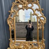 Miroir Doré à parcloses  de Style Régence Louis XV
