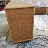 Commode rotin et bambou Dal Vera circa 1960