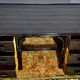 Desk and office chair in bamboo and black lacquered rattan, 60s, 70s