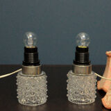 Pair of Orrefors lamps