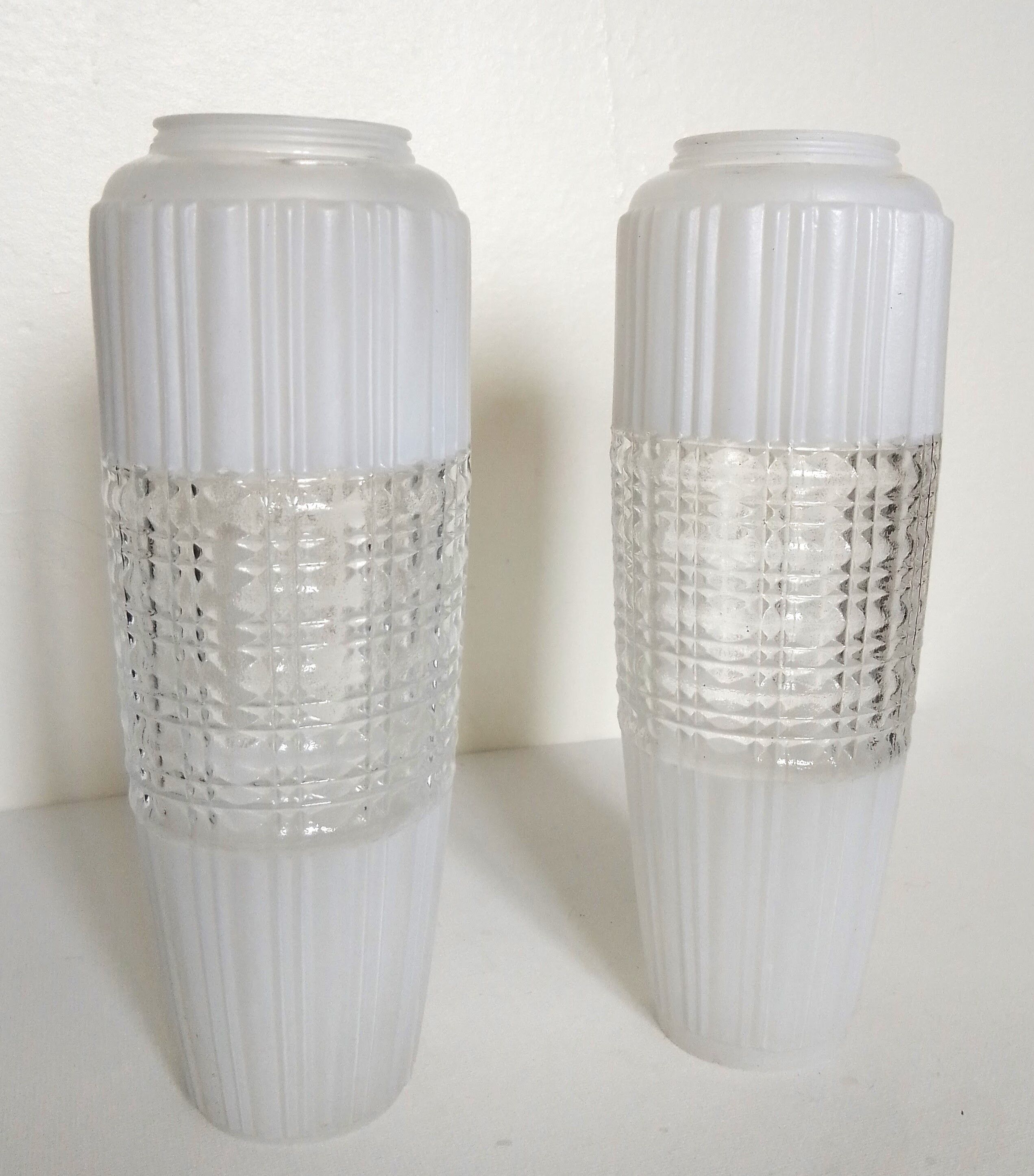 Lot de deux verres de lampe