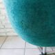 Fauteuil velours vert