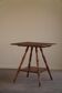 Square side table in solid oak, mid-century modern, 1960s.
