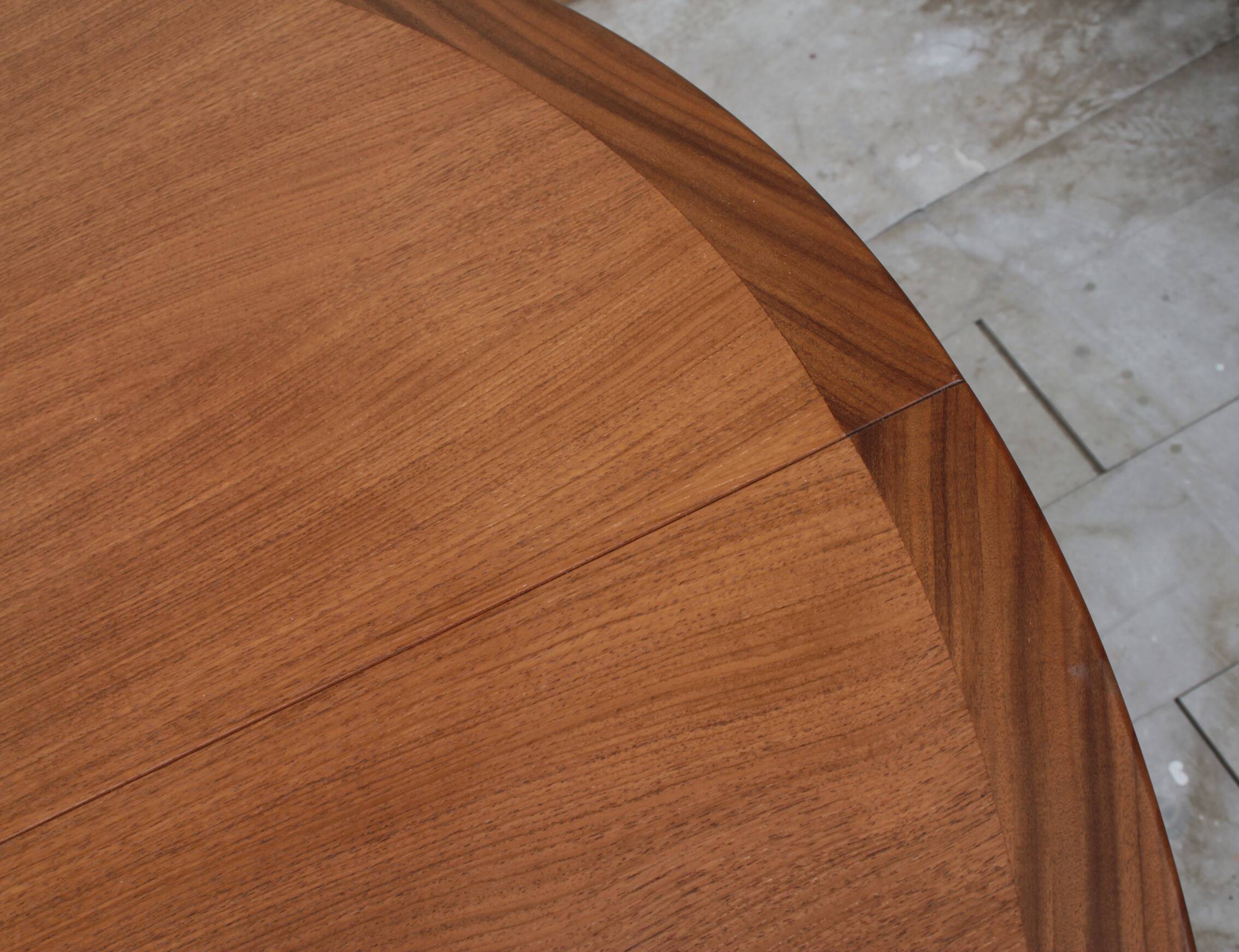 1960s round diningtable in teak from Lübke