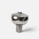 Space Age wall light in chrome with glass globe – 1970s