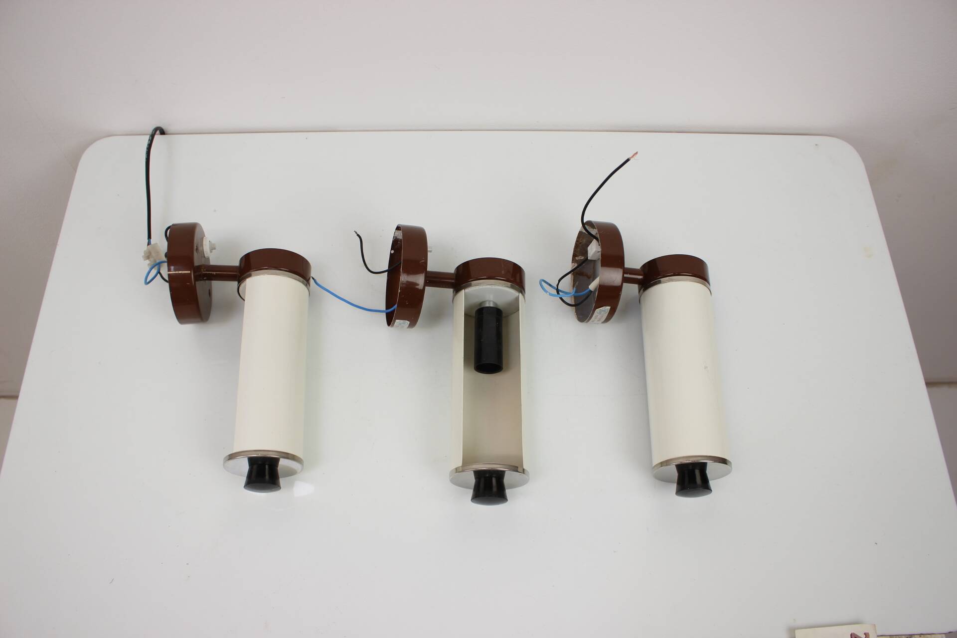 Set of 3 Midcentury Wall Lamps Napako, Designed by Josef Hurka, 1960s, CZS