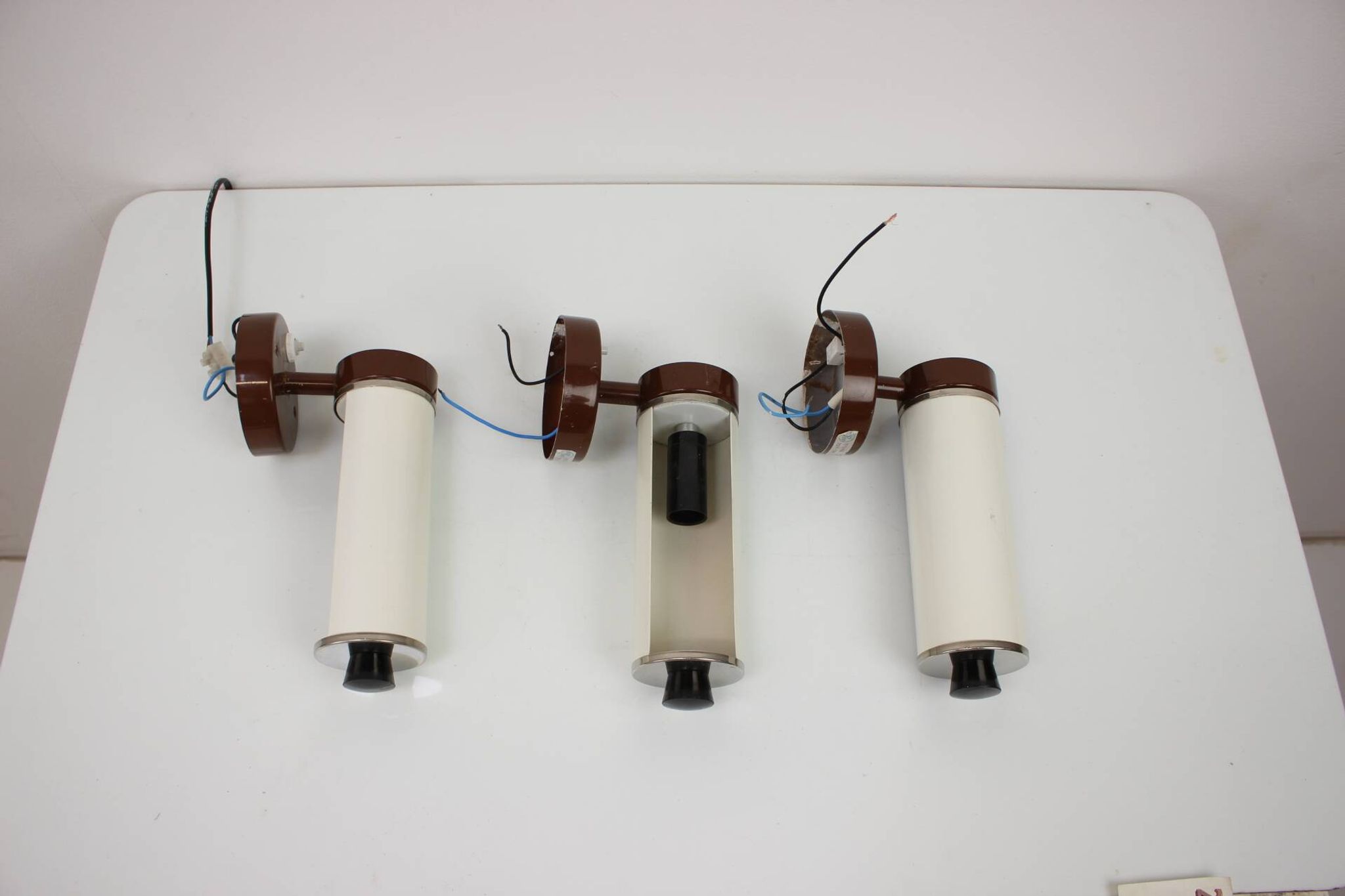 Set of 3 Midcentury Wall Lamps Napako, Designed by Josef Hurka, 1960s, CZS