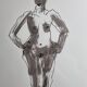 Original ink and wash drawing, framed, 38 x 44 cm