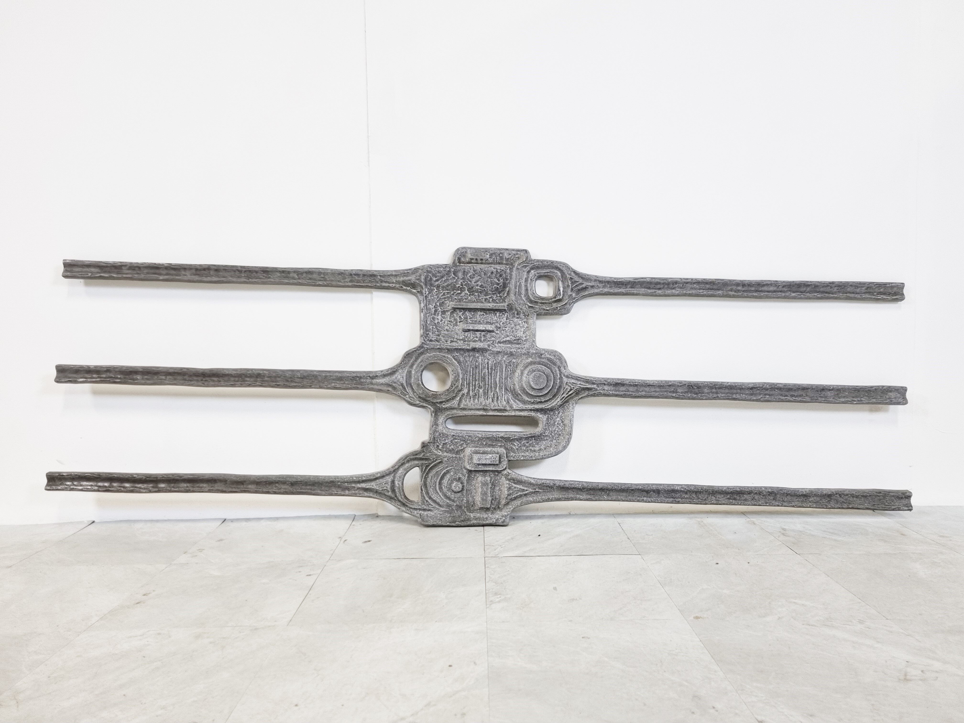 Brutalist wall sculpture, 1970s