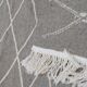 Tapis descente de lit gris et blanc 73x139cm