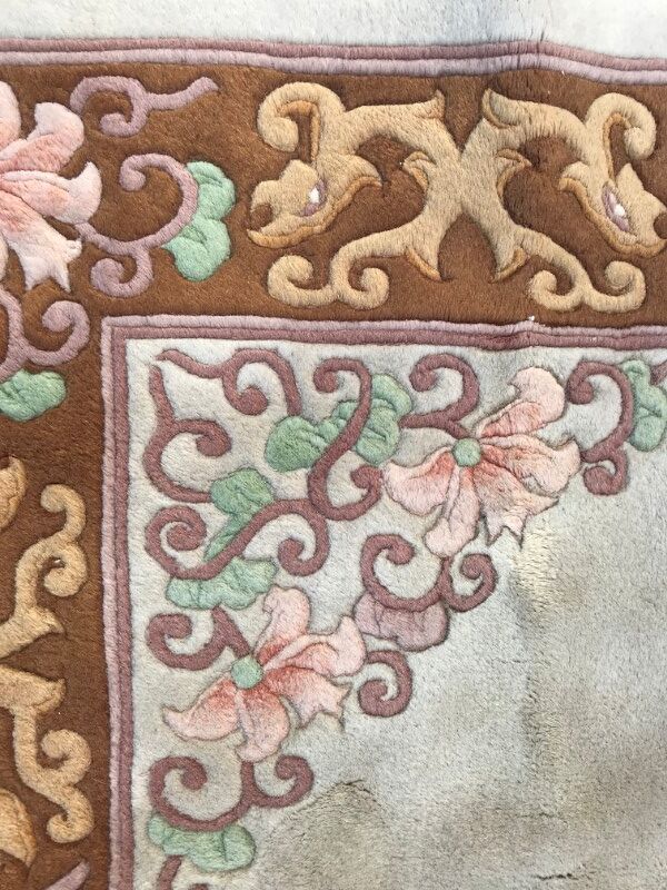 Tapis vintage chinois fait main 140x207 cm