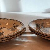 Set of 6 deep plates from Gien "chardons"