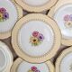 Set of 10 vintage dessert plates L’amandinoise Coopélia