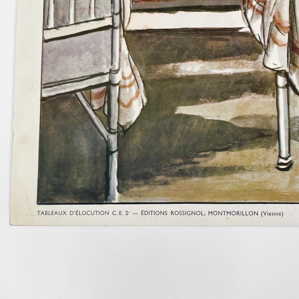 Rossignol poster A wounded comrade and mushroom picking