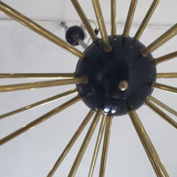 24-armed brass Sputnik chandelier with 1950s