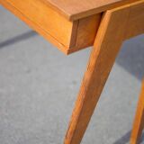 desk, tripod wooden desk, small French designer desk, modernist desk, 50's