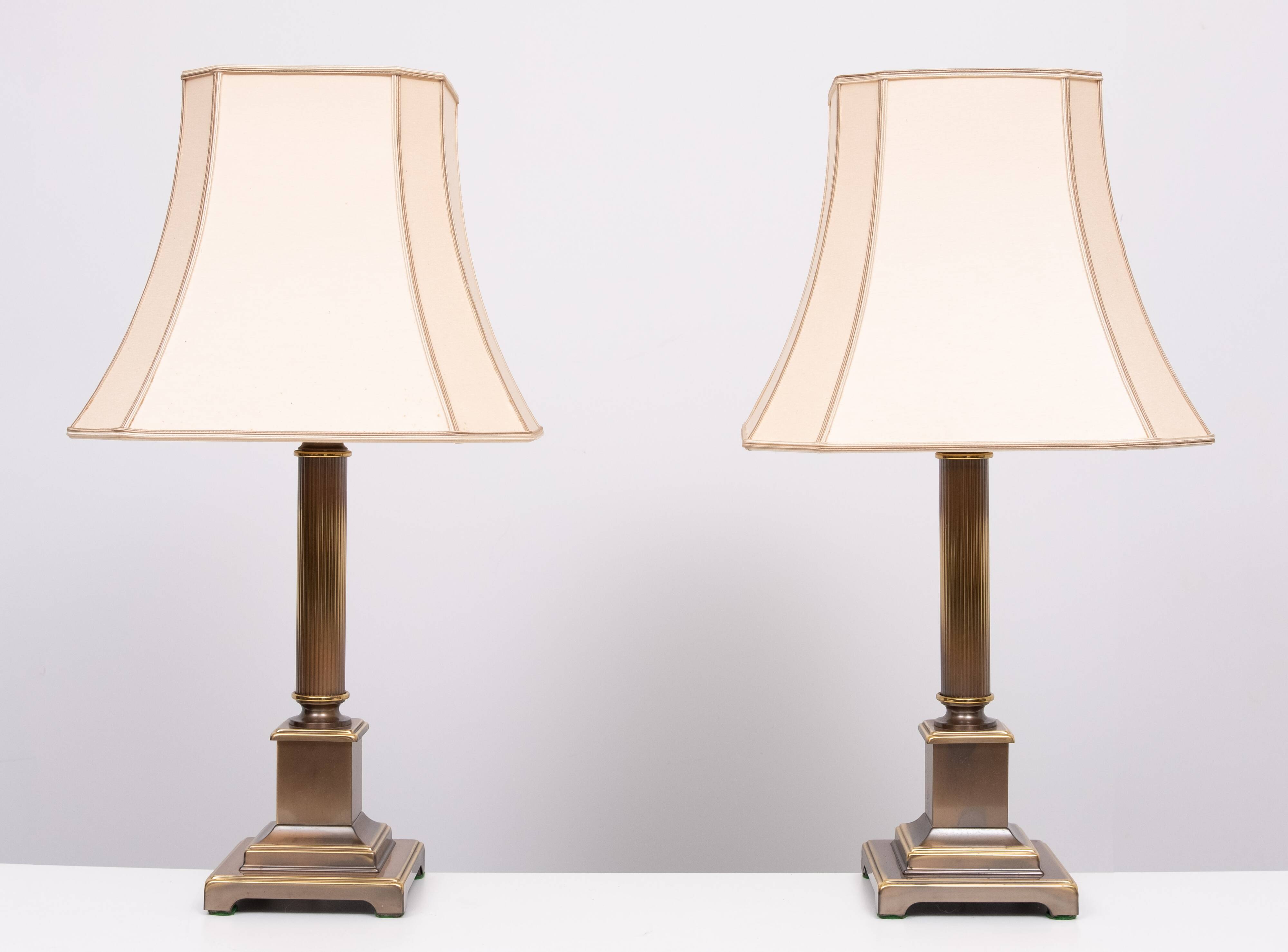 Paire de lampes de table à colonnes Herda, années 1970