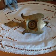 Antique gilt bronze hand candle holder