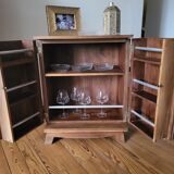 Walnut bar cabinet