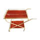 Vintage rolling dessert in gold metal (bar on wheels)
