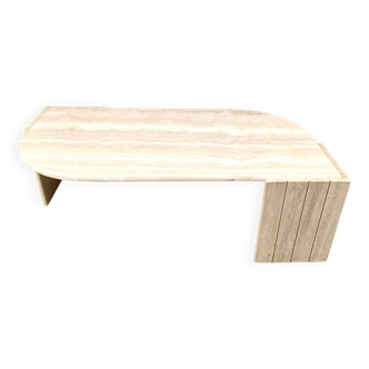 Vintage travertine coffee table, 1970s