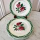 Set of 6 dessert plates Digoin Sarreguemines model "Mireille" years 30-40