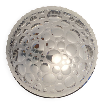 Applique murale plafonnier verre transparent minimaliste 1960 1970