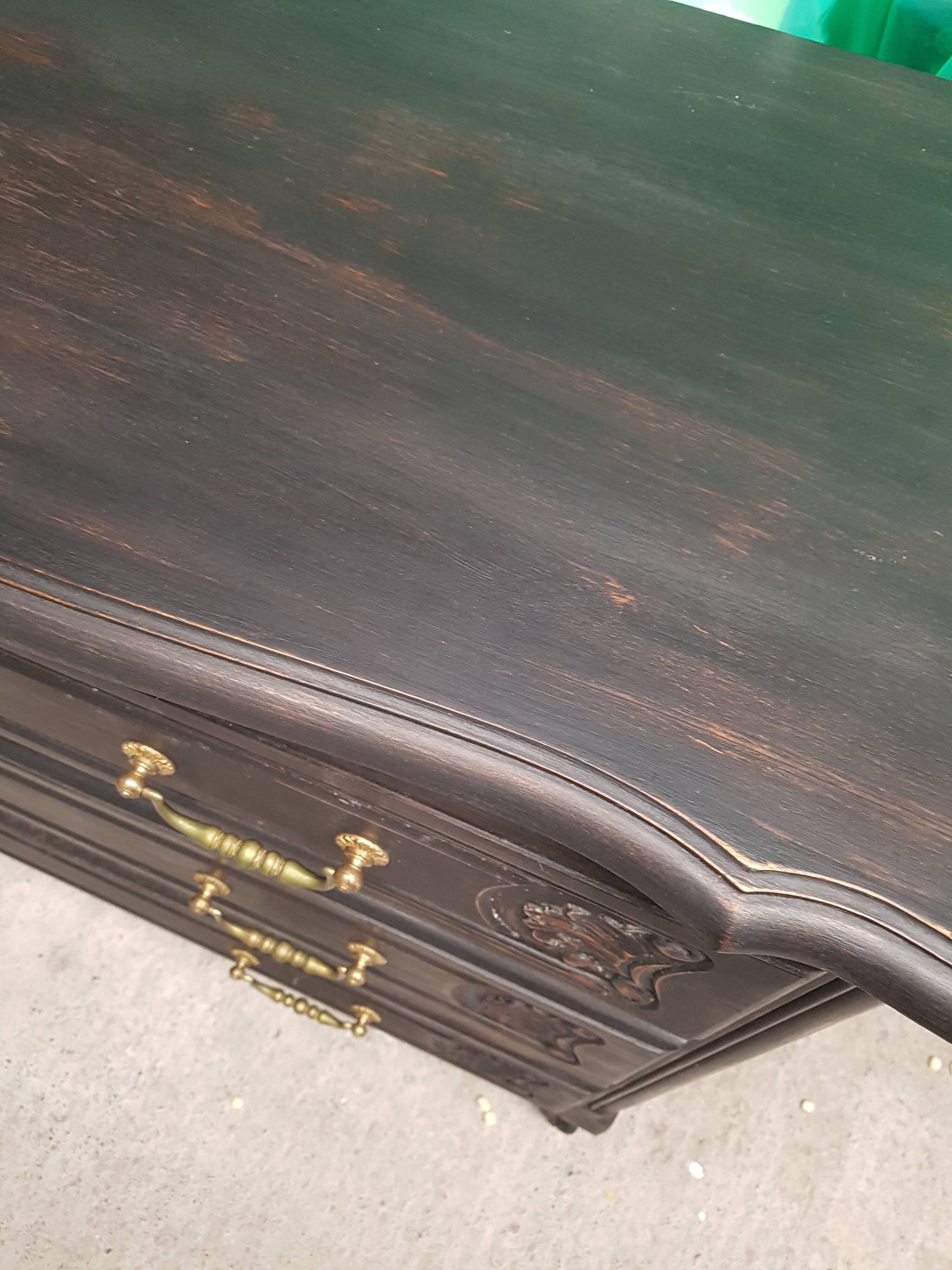 Black chest of drawers 3 drawers