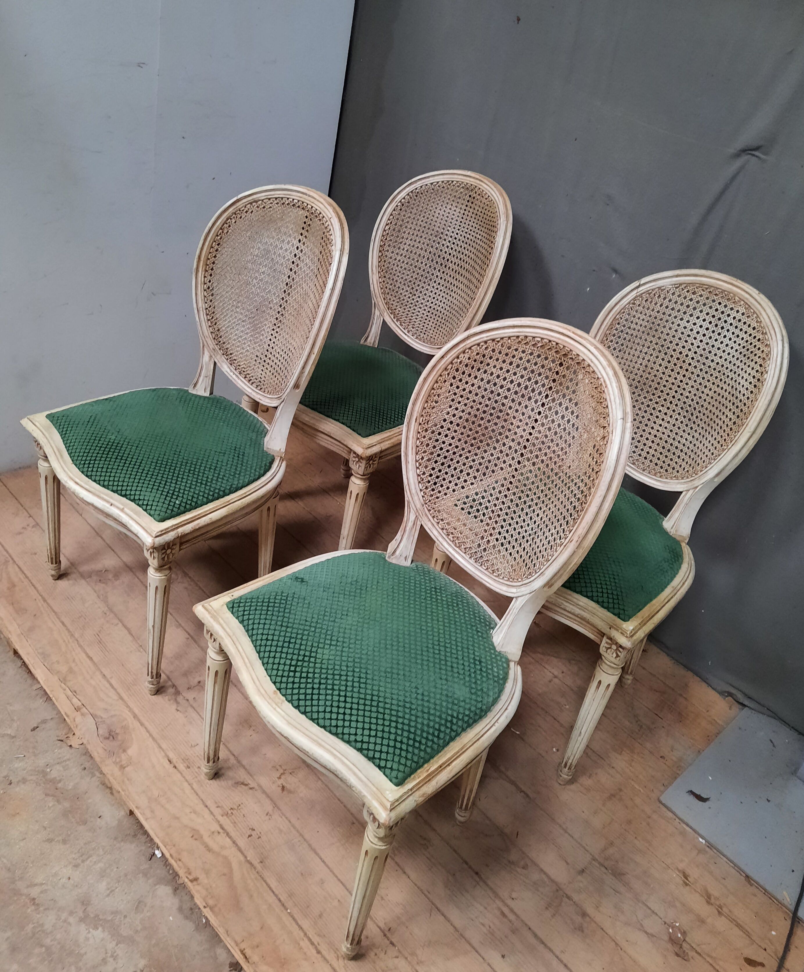 Suite of 4 Louis XVI style chairs