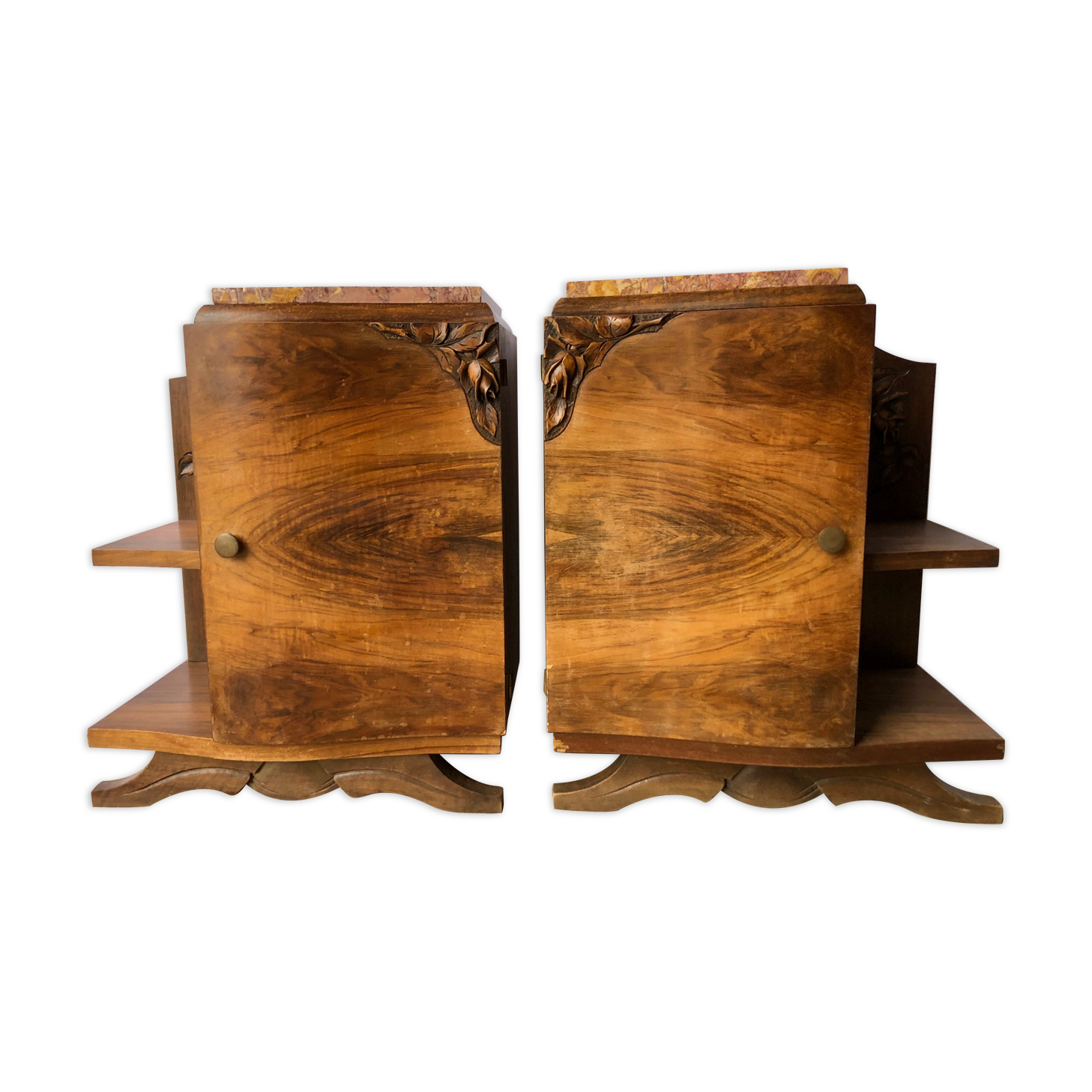 Pair of Art Deco bedside furniture