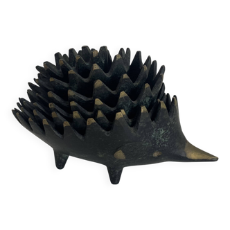 Vintage 1950 hedgehog ashtrays by Walter Bosse for Hertha Baller