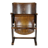 Vintage Cinema Chair TON (Thonet), 1940s Czech, Wooden Theatre Seat