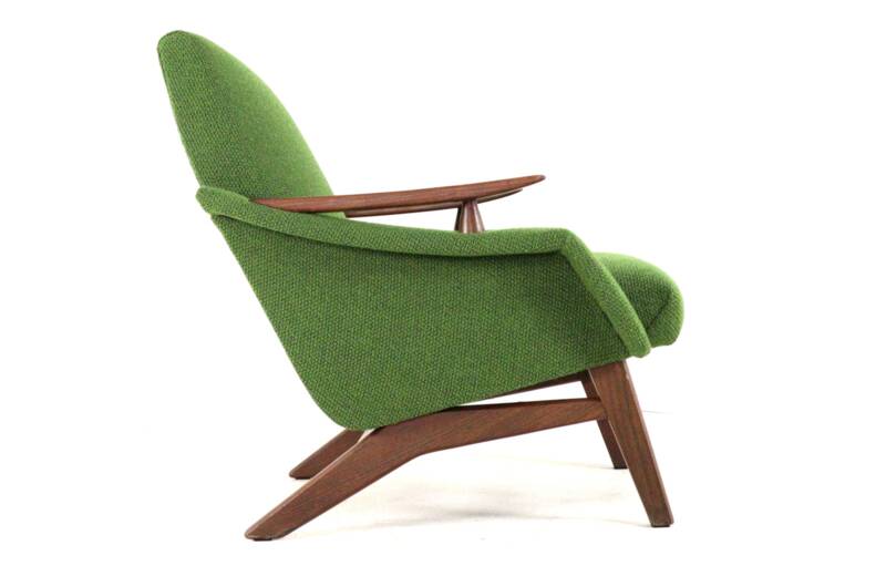 mid century teak Armchair 'Breda' | - fully restored + new upholstery