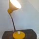 Table lamp années 60 in sheet metal yellow