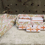 12 ancient fleur de lys knife holders in terracotta