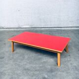 Mid-Century Red Coffee Table, Belgium, 1950s