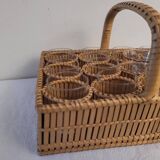 1930 wicker liqueur service basket