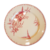 Plate with decoration of flowers and birds