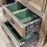Enfilade of the eighteenth century in oak, top false marble