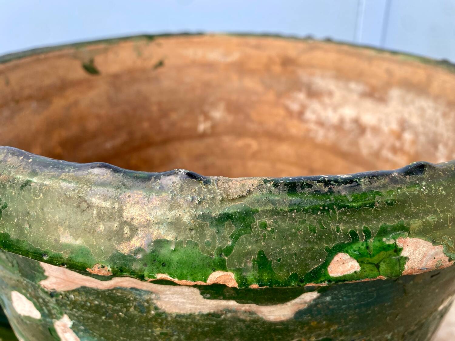 Varnished terracotta jar