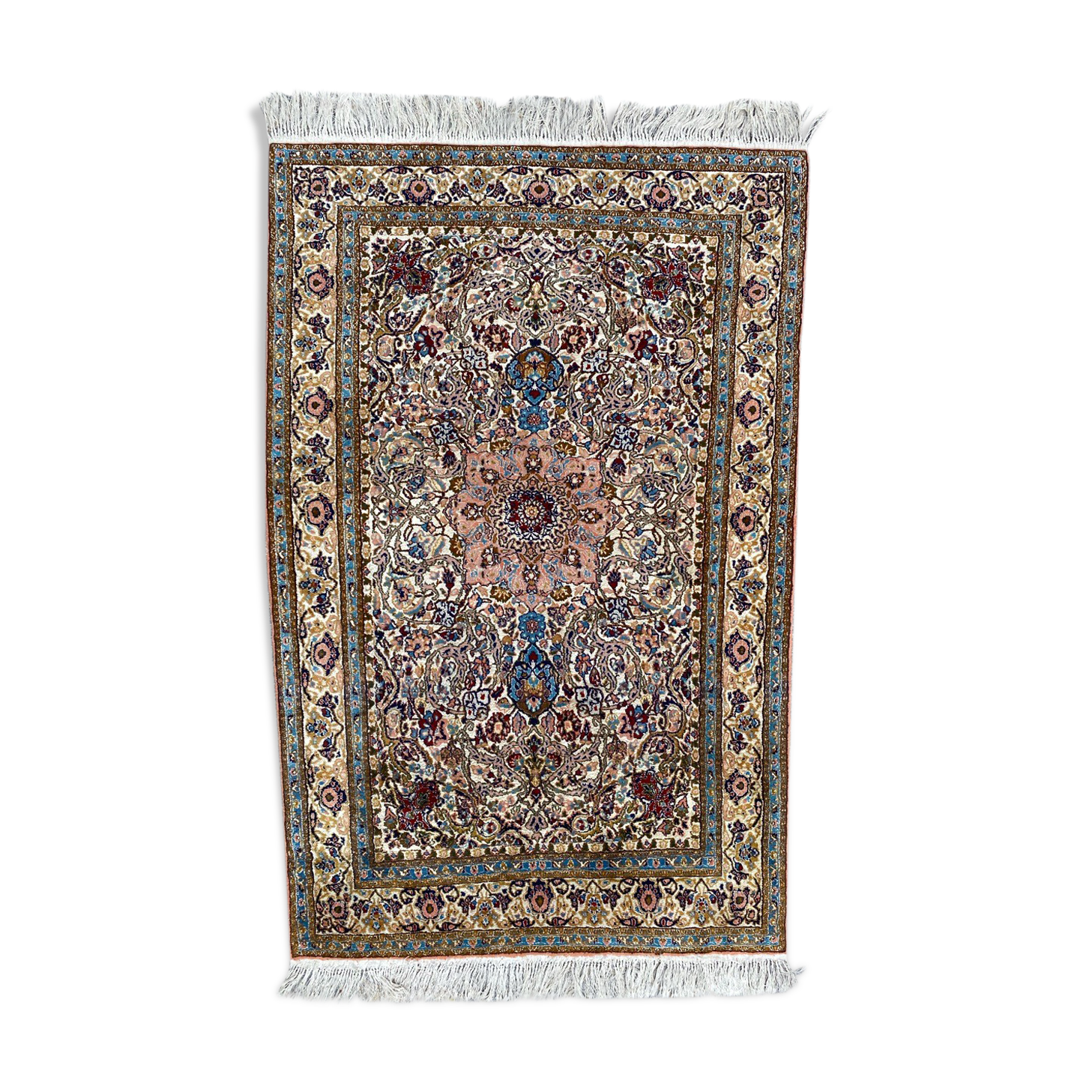 Carpet India Punjab wool and silk 120x190 cm