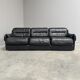 Black leather 3 seat sofa by Dreipunkt, 1970s