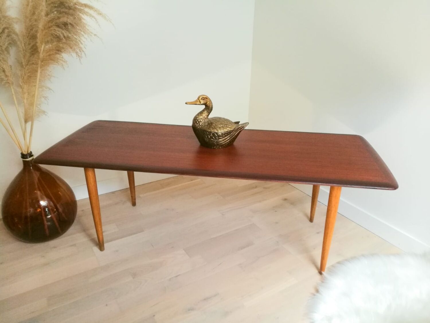 Table basse albert's Tibro Suède en tek 1960