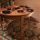 Scandinavian round extending table.