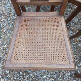 Art Deco chairs in cane wood