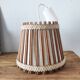 Suspension vintage 70 en lin et rotin